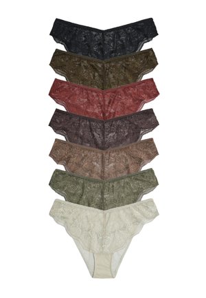 THE SET, 7 PACK  - Culotte brésilienne - black burghundy red khaki green