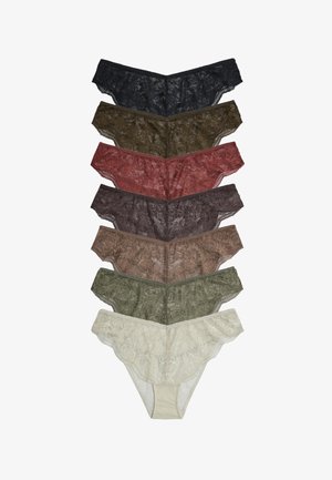 THE SET, 7 PACK - Culotte brésilienne - black burghundy red khaki green