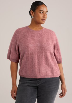 WE Fashion CURVE - T-shirt basic - old rose