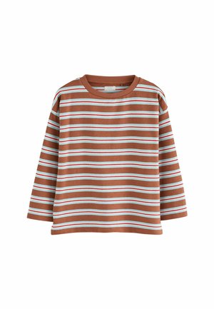 Next, TEXTURED LONG SLEEVE TOP - Striktrøje - brown stripe