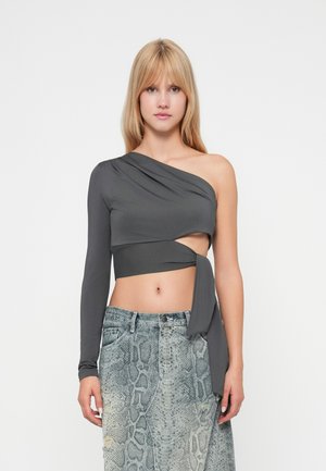 LEIA LONGSLEEVE - Top s dlouhým rukávem - silver-coloured
