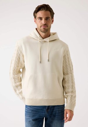 MIT LOGO - Kapuzenpullover - creme