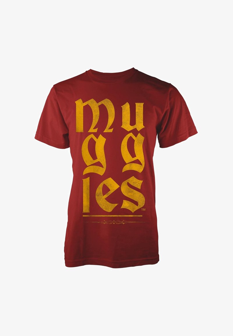 Harry Potter HARRY POTTER MUGGLES - Triko s potiskem - red