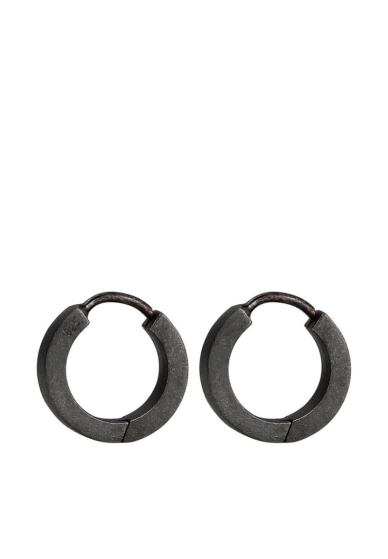 Quiges Orecchini A Cerchio Porta Monete Da 12mm In Acciaio Inox Nero - Gioielli Intercambiabili Fai Da Te - 2