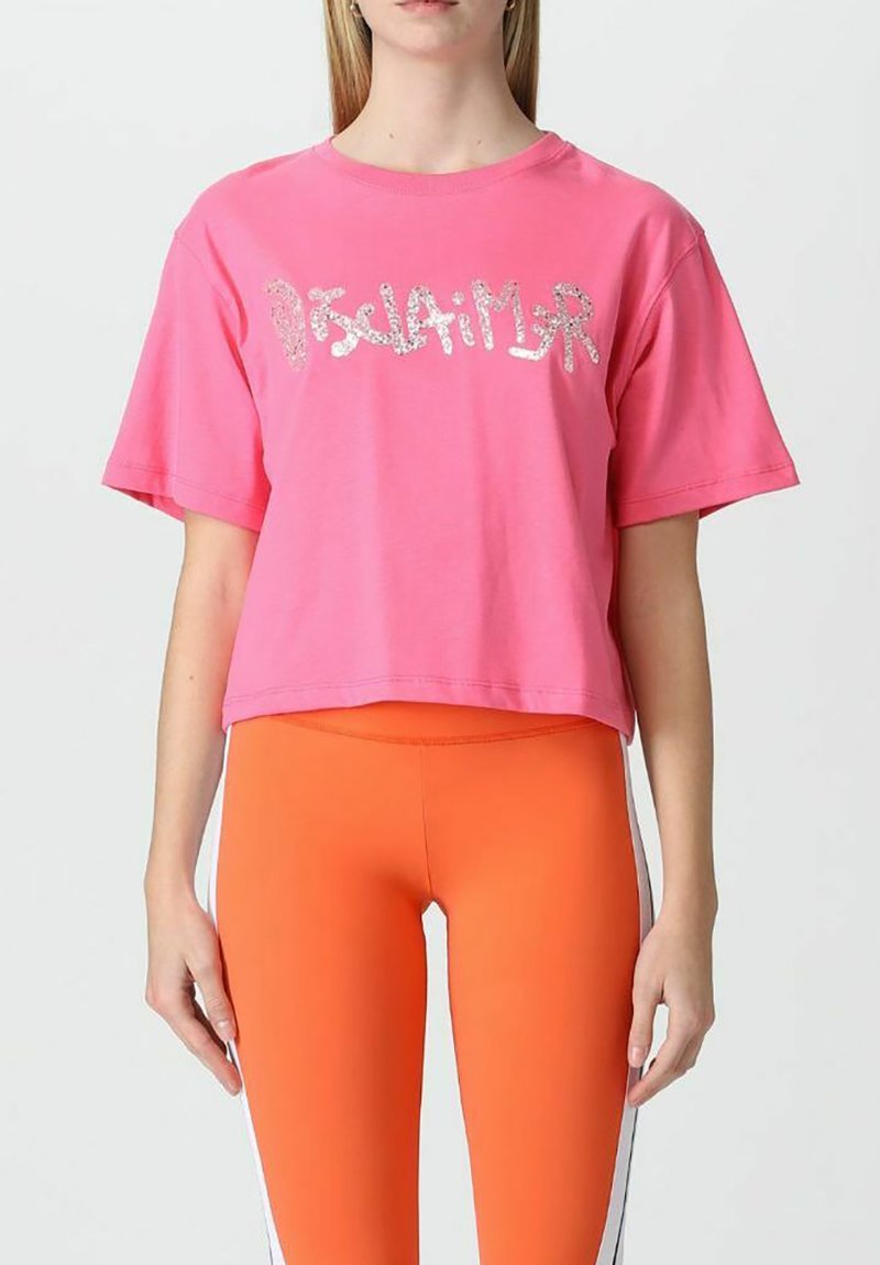 Disclaimer T-shirt in jersey a maniche corte con stampa 25IDK58603