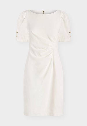 DKNY, PUFF SLEEVE WITH BUTTON DETAILS - Φόρεμα σε ίσια γραμμή - ivory