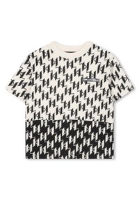 KARL LAGERFELD KIDS SHORT SLEEVES TEE - Apdrukāts T-krekls - black stone