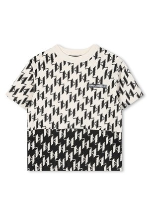 KARL LAGERFELD KIDS SHORT SLEEVES TEE - T-shirt imprimé - black stone
