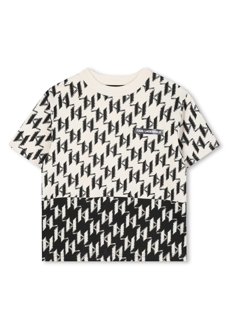 KARL LAGERFELD KIDS SHORT SLEEVES TEE - Apdrukāts T-krekls - black stone