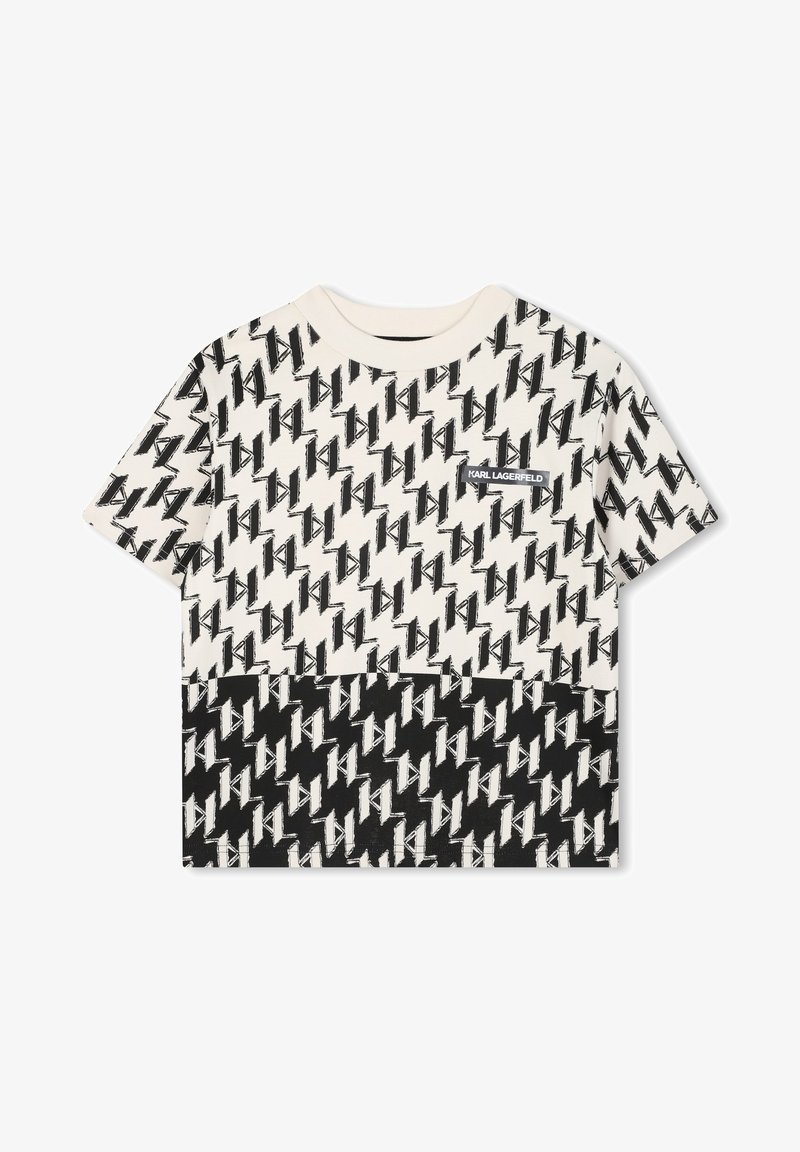 KARL LAGERFELD KIDS SHORT SLEEVES TEE - Μπλουζάκι με στάμπα - black stone
