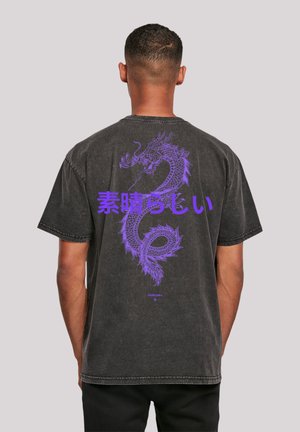 F4NT4STIC DRACHE - Print T-shirt - schwarz