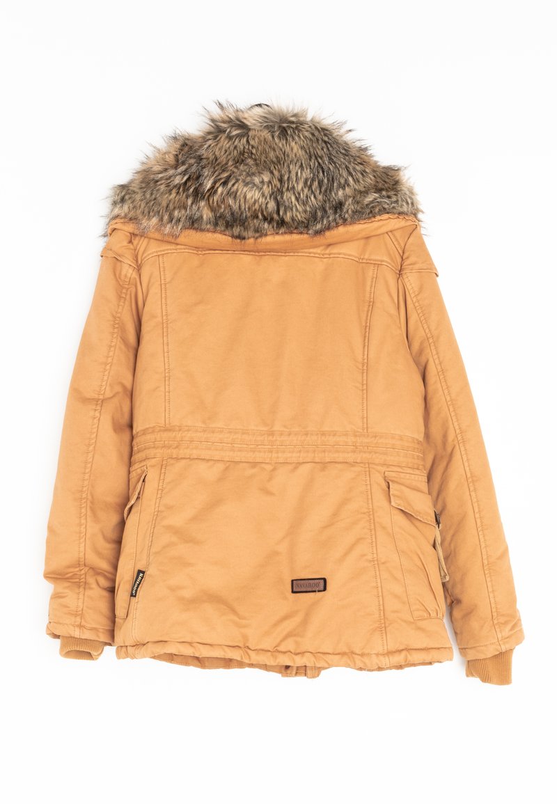 Winter Parka Jacke Winterjacke Beige Damen Mit Fell Navahoo