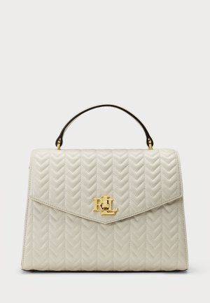 Lauren Ralph Lauren QUILTED LEATHER MEDIUM FARRAH SATCHEL - Håndtasker - soft white