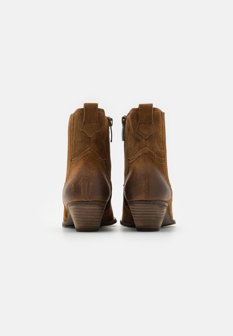 Paul Green Stivaletti Donna In Pelle Nabuk Marrone Chiaro, Modello 9054, Tacco 2 Cm, Comodi E Alla Moda - 5