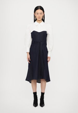 Spijkerjurk - deep indigo ivory
