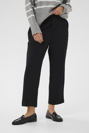 Kaffe KABEATRICE CROPPED PANTS - Stoffhose - black deep