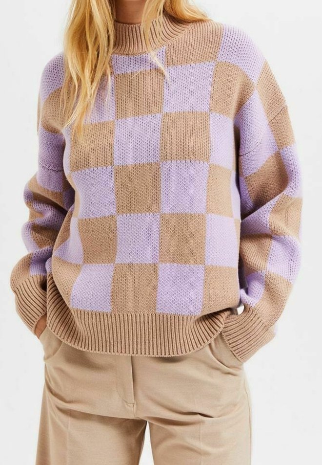 Selected Femme Stickad tröja - light brown