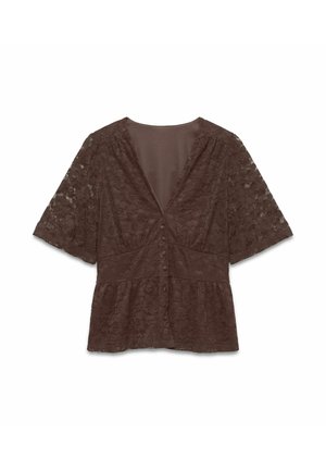 Vero Moda Curve, TOP VMDEA TOP - Blouse - chocolate brown