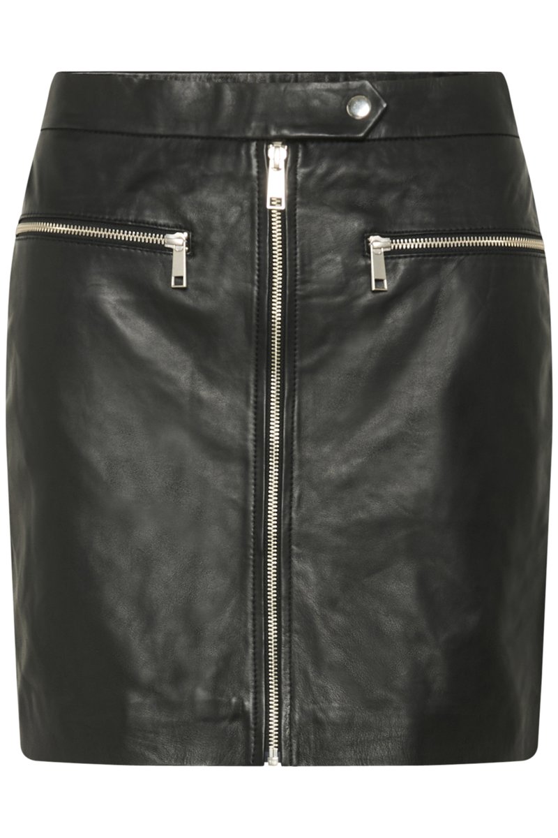 Gestuz Leren rok zwart Gestuz Leren rok zwart