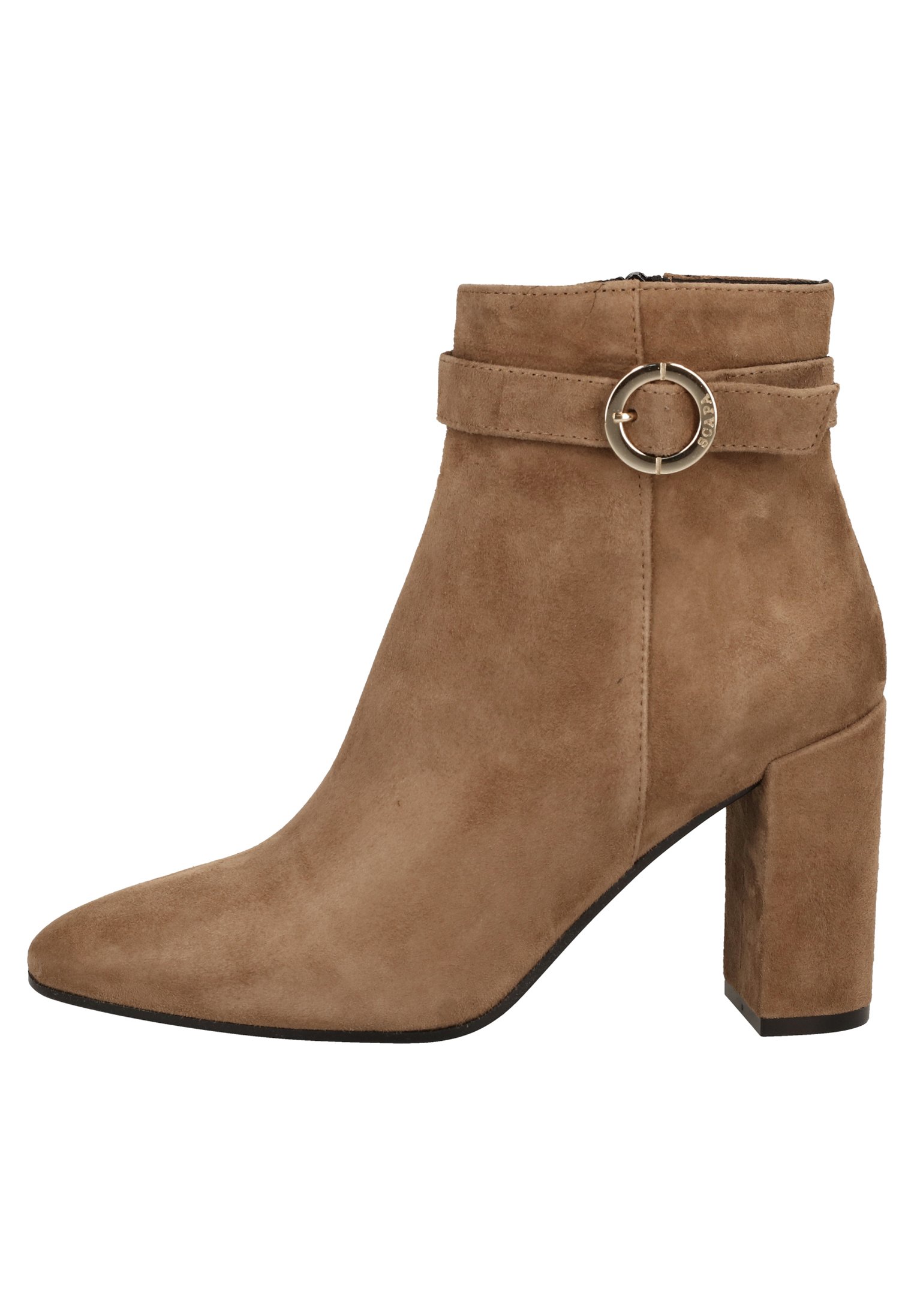 Enkellaarsjes met hoge hak taupe Enkellaarsjes met hoge hak taupe