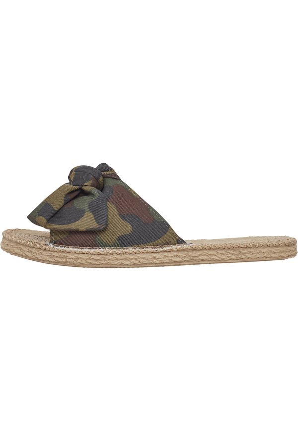 CANVAS  - Pantolette flach - wood camouflage