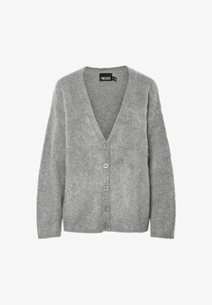 Hallus hall kardigan V-kaelusega, pikkade varrukatega ja kuue nööbiga ees. Pehme tekstuur ja mugav lõige.