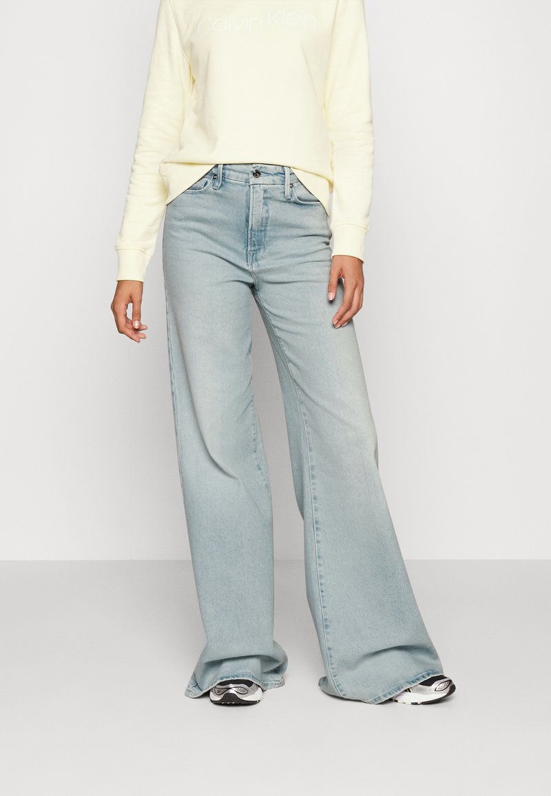 Good American GOOD WAIST PALAZZO Bootcut jeans blue/blue denim