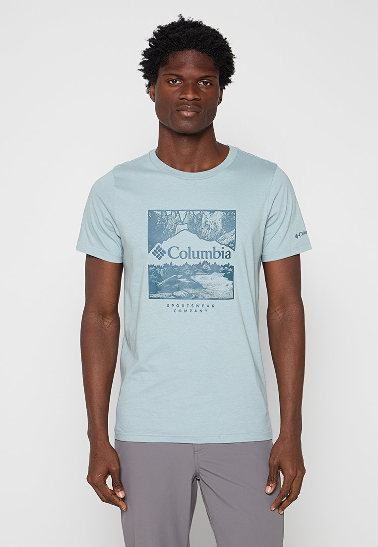 Columbia T-shirt print blauwgrijs