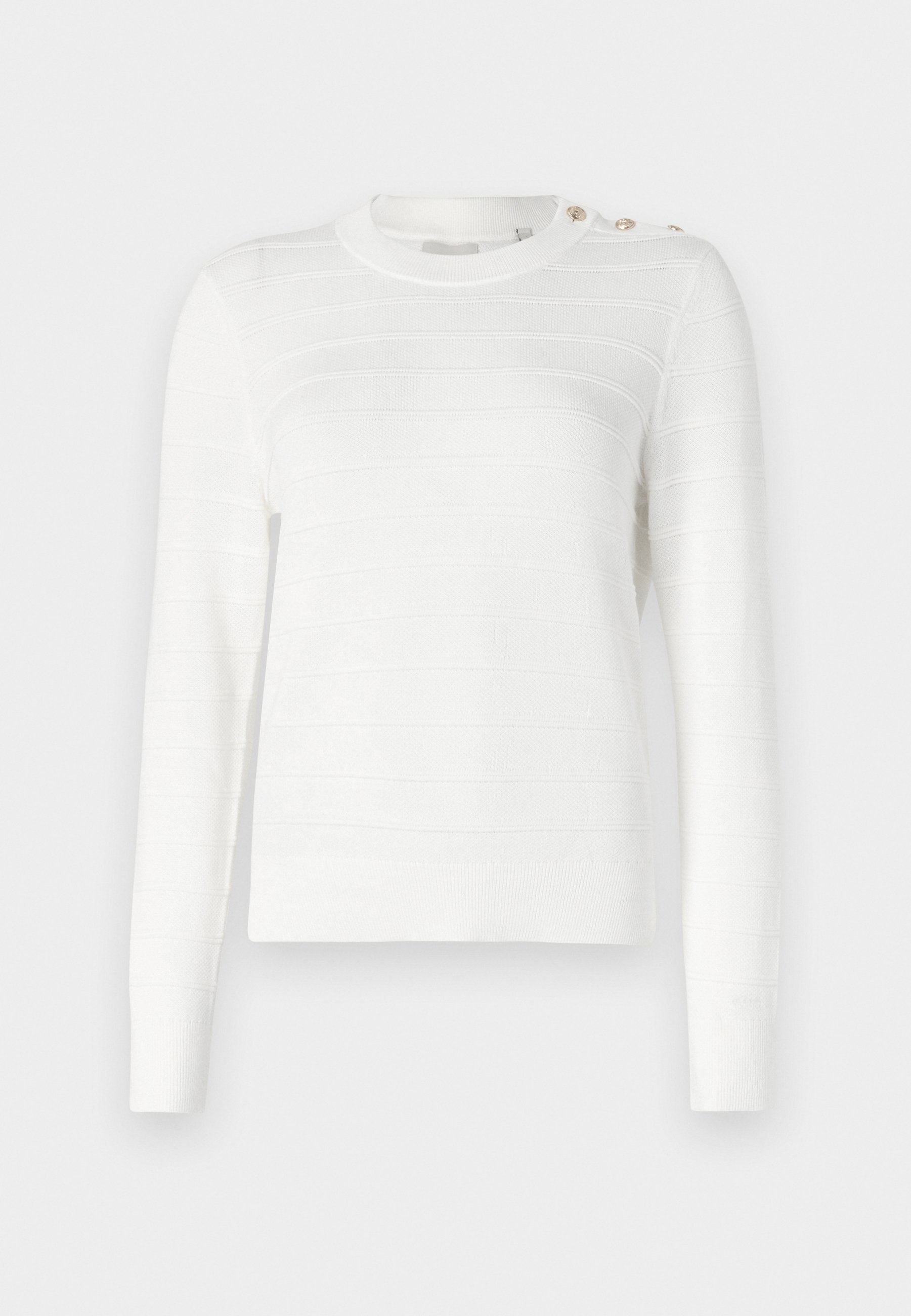 GANT TEXTURED C NECK - Svetr - eggshell