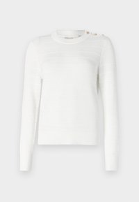 TEXTURED C NECK - Strikkegenser - eggshell