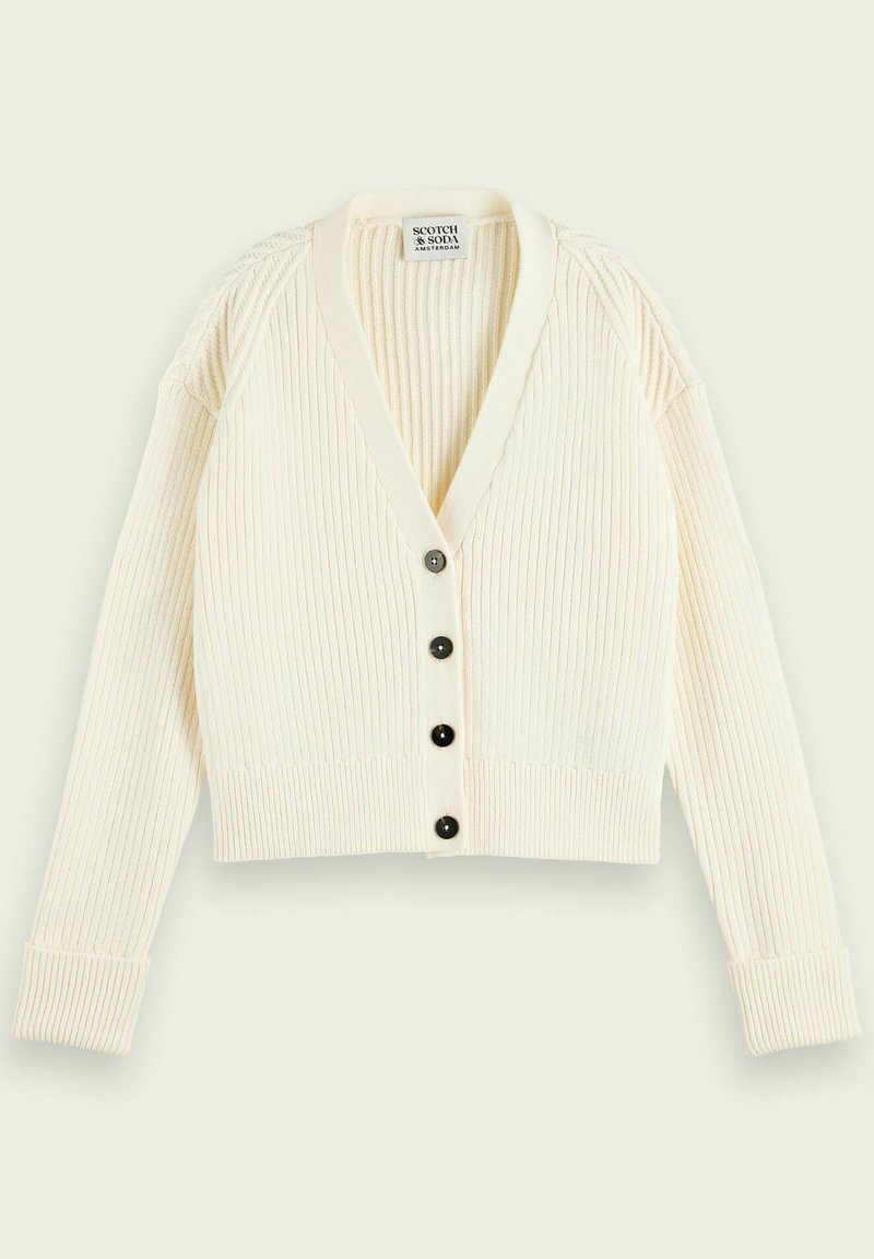 Damen Strickjacken | Scotch & Soda RIBBED Strickjacke ecru/beige - YT66745 Damen Strickjacken | Scotch & Soda RIBBED Strickjacke ecru/beige - YT66745