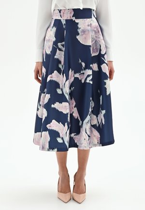 MIDI BRILLANTE - Jupe trapèze - var bright blue