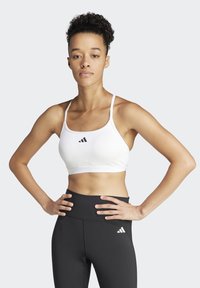 adidas Performance - BRA - Reggiseno sportivo con sostegno leggero - white Immagine in miniatura 1