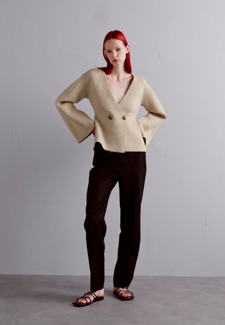 By Malene Birger ESSENTIALS TINLEY - Cardigan - beige - Zalando