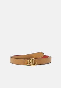 Lauren Ralph Lauren BELT SKINNY - Bälte - red sunstone/camel