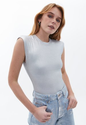 CREW NECK - T-shirts basic - silver