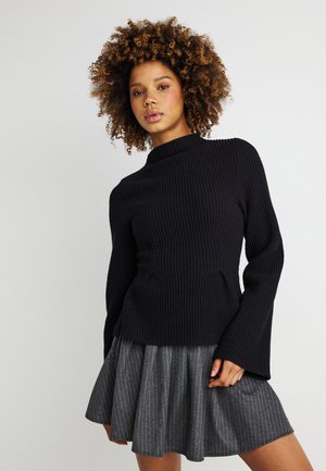 PEPLUM - Topper langermet - black