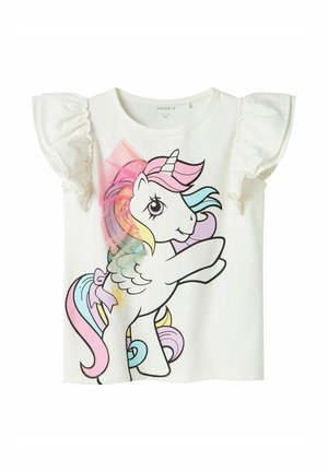 NMFMIKA - T-Shirt print - cloud dancer