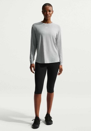 Nike Performance DRI-FIT LONG-SLEEVE ONE RELAXED - Langærmet T-shirt - smoke grey heather white