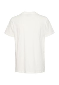 T-shirt en coton blanc avec manches courtes et col rond classique. Design simple et sans coutures avec une texture lisse.