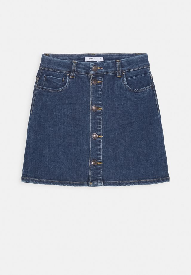NKFTECOS A SHAPE SKIRT - Jupe trapèze - dark blue denim
