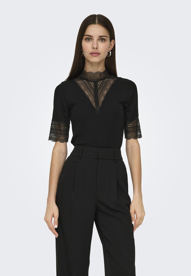 ONLY - ONLTILDE HIGHNECK  - Print T-shirt - black, Enlarge