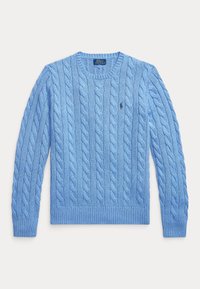 CABLE-KNIT COTTON SWEATER - Strickpullover - royal blue
