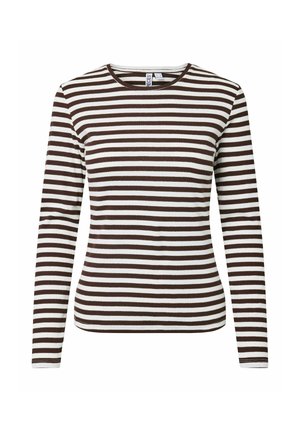 Pieces, PCRUKA LONG SLEEVED TOP - Langærmet T-shirt - hot fudge