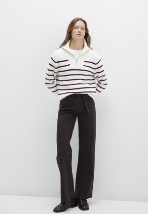 SWEATERS LONG SLEEVE  - Jumper - fig stripe