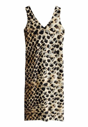 REGULAR FIT-MIDI SLIP SUMMER - Vapaa-ajan mekko - brown