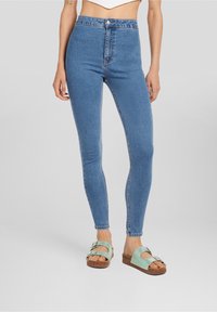Bershka Jeans slim fit - light-blue denim
