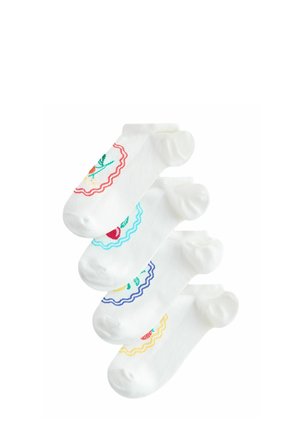 Next FRUIT LOGO 4 PACK  - Ponožky - white