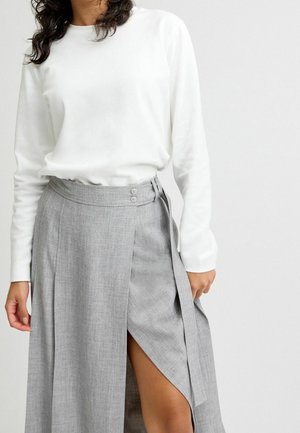 Langærmet T-shirt - white