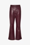 EMIOLA PANTS - Calças de couro - blood red